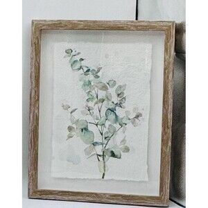 Eucalyptus Water Color Wood Framed Print Home Wall Decor Picture Plants 14x1111